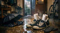 Ako vysušiť mokré topánky rýchlejšie: trik s novinami, ktorý funguje lepšie než zmačkané gule