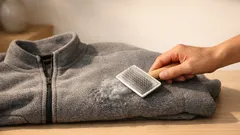 Ako odstrániť žmolky z flísu bez strojčeka: jednoduchý trik s kefou