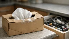 Úložný box s vekom za 5 minút: premeňte krabičku od vreckoviek na organizér