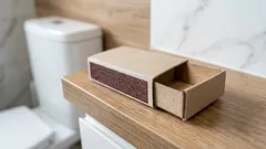 Umístěte krabičku zápalek za toaletu a rychle vyřešte dva nepříjemné problémy.