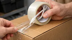Ako rezať baliacu pásku bez nožníc: jednoduchý trik so sťahovacou páskou