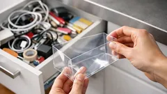 Ako spraviť organizér do zásuvky z priehľadného zakladača za 10 minút