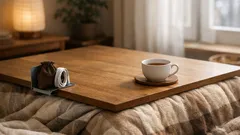 Geniálny trik ku kotatsu: knižná zarážka vám spraví bočný odkladací priestor