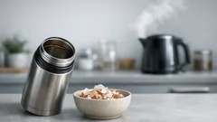 Ako vyčistiť termosku od čajových a kávových usadenín pomocou vaječných škrupín